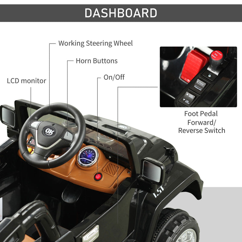 Load image into Gallery viewer, Off-Road Adventure 12V Battery-Powered Jeep Truck for Kids with Remote Control, MP3 Player, and Lights
