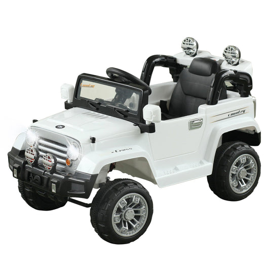 Off-Road Battery-Powered Jeep Truck for Kids with Remote Control, MP3 Player, and Lights - 12V