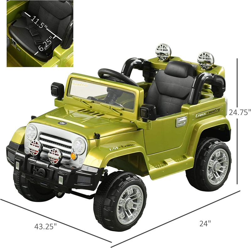 Load image into Gallery viewer, Off-Road Truck Ride-On Car with MP3, Horn, Steering Wheel, and Remote Control for Kids
