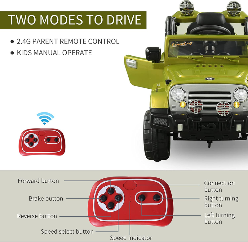 Load image into Gallery viewer, Off-Road Truck Ride-On Car with MP3, Horn, Steering Wheel, and Remote Control for Kids
