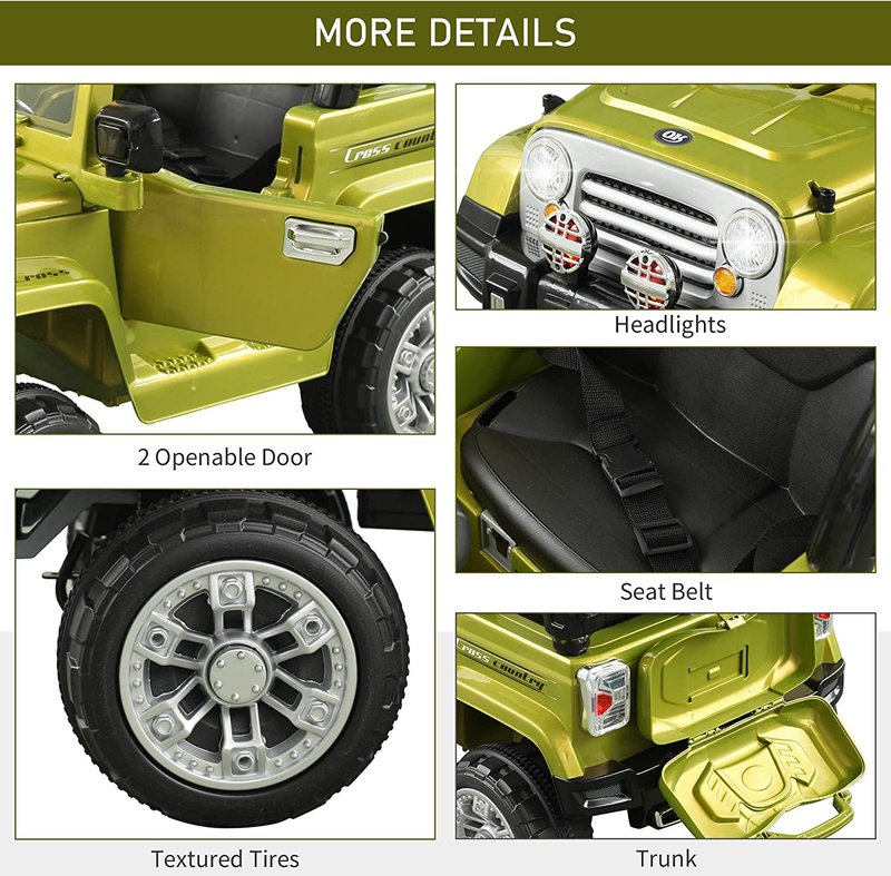 Load image into Gallery viewer, Off-Road Truck Ride-On Car with MP3, Horn, Steering Wheel, and Remote Control for Kids
