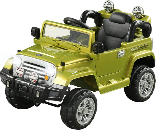 Off-Road Truck Ride-On Car with MP3, Horn, Steering Wheel, and Remote Control for Kids