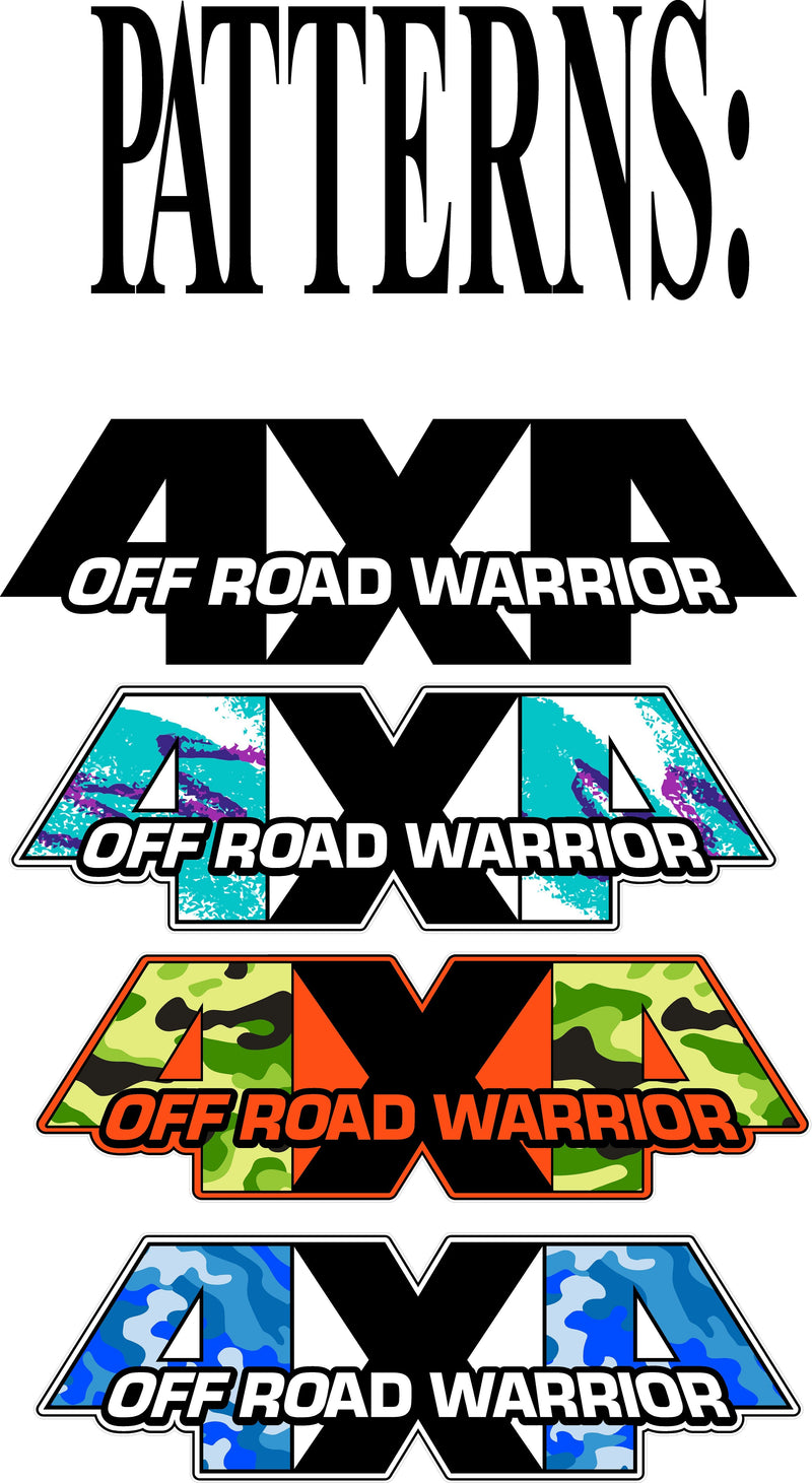Load image into Gallery viewer, 4x4 Off Road WARRIOR Decal Stickers (x2) [PICK 1 PATTERN]
