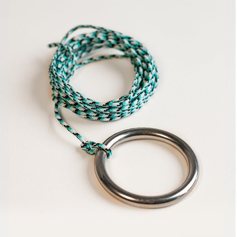 Load image into Gallery viewer, One of a Kind Gray Stone Epoxy Resin Live-Edge Wood Hook and Ring Toss Game
