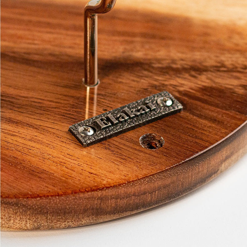 Load image into Gallery viewer, One of a Kind Teal and Orange Pearl Epoxy Resin Live-Edge Wood Hook and Ring Toss Game
