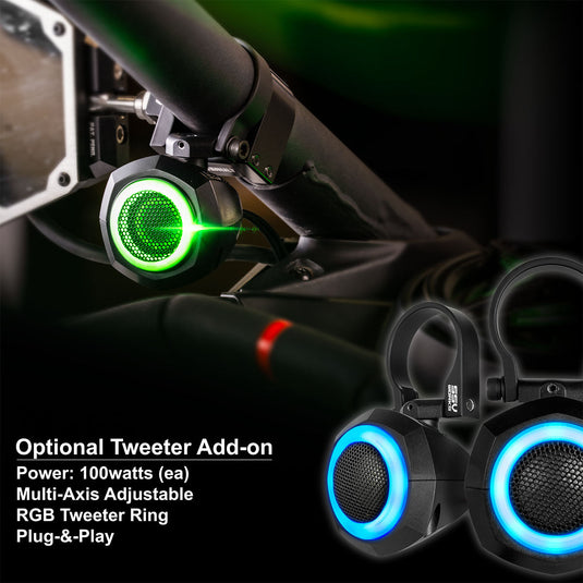 2024-2026 Can-Am® Maverick R, Phase-6 K-Spec 1650watt 6-Speaker Stereo System with Kicker Horns