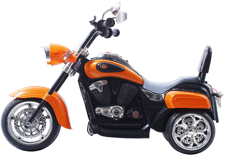 Load image into Gallery viewer, Orange 1-3 Year Old Kids&#39; Motorcycle with Wheels
