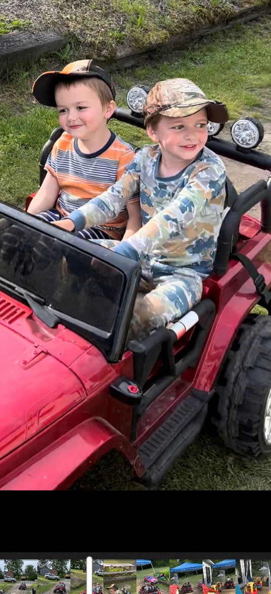2 Seater 24 Volt 4x4 Electric Ride On Jeep Style Rubber Tires Fully Loaded Truck ATV UTV For Kids W/Magic Cars® Wireless Parental Control