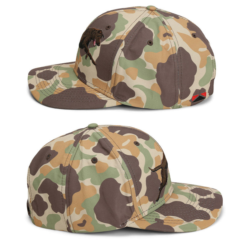 Load image into Gallery viewer, Chocolate Lab 6-Panel Riverside Vintage Camo Cap
