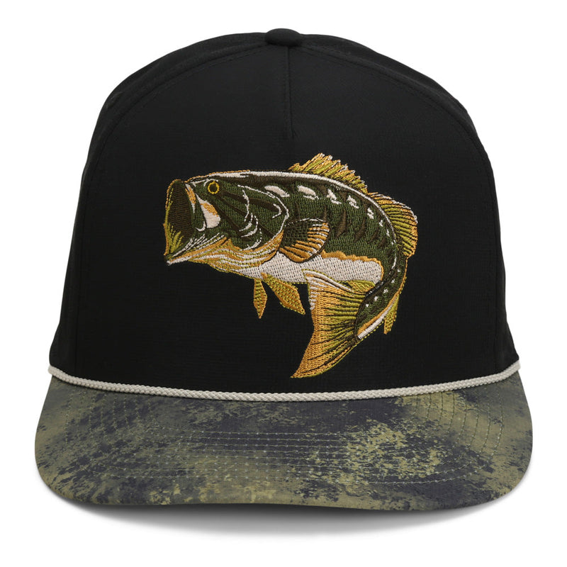 Load image into Gallery viewer, Largemouth Bass 5-Panel Trucker Rope Cap
