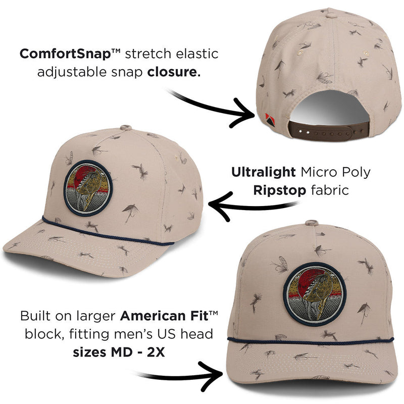 Load image into Gallery viewer, Dead Drift Fly Fishing Patch Rope Cap Fly Pattern

