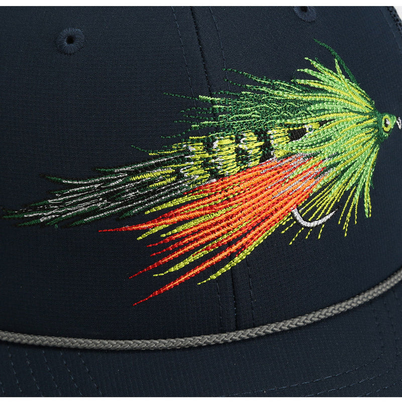 Load image into Gallery viewer, Fire Tiger Streamer Fly Fishing Mesh Back Rope Cap
