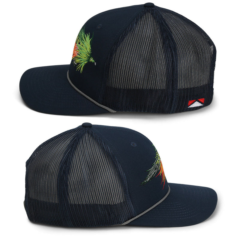 Load image into Gallery viewer, Fire Tiger Streamer Fly Fishing Mesh Back Rope Cap
