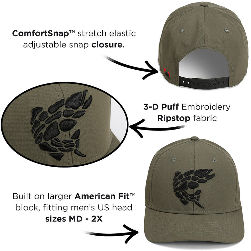 Load image into Gallery viewer, Rock Fish 3-D Puff Embroidery Performance RipStop Fishing Hat
