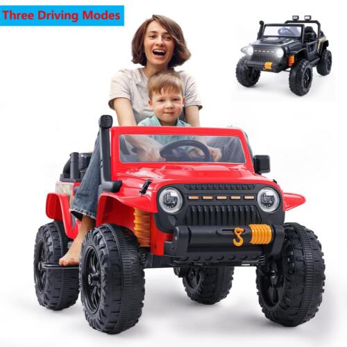 Load image into Gallery viewer, Parent-Child Ride-On Truck with Remote Control, FM Radio, and Bluetooth - 12V
