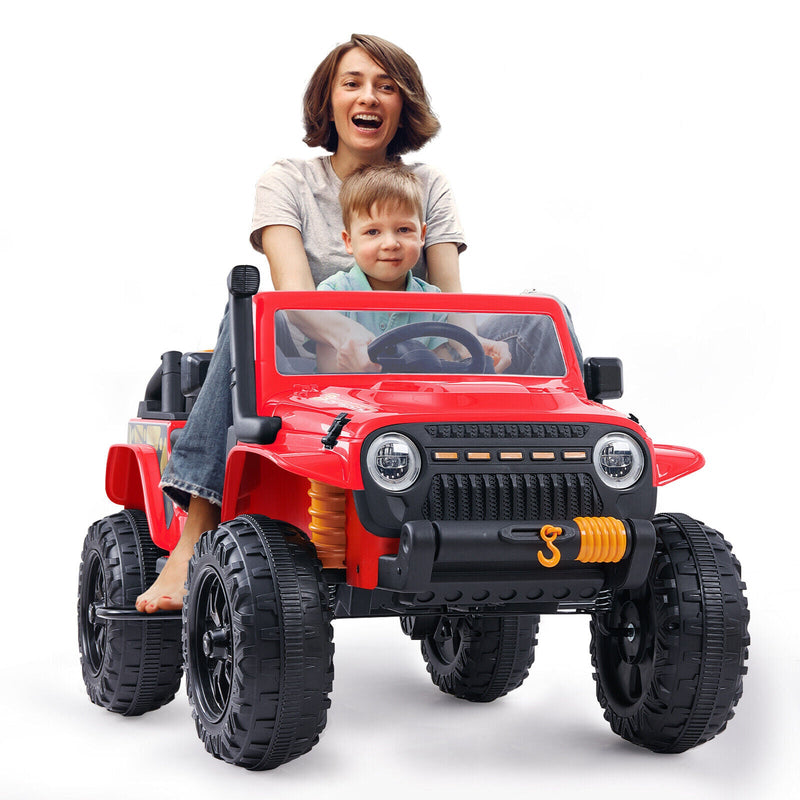 Load image into Gallery viewer, Parent-Child Remote Control 2-Seater Ride-On Car with FM Radio and LED Lights - Supports up to 220lbs
