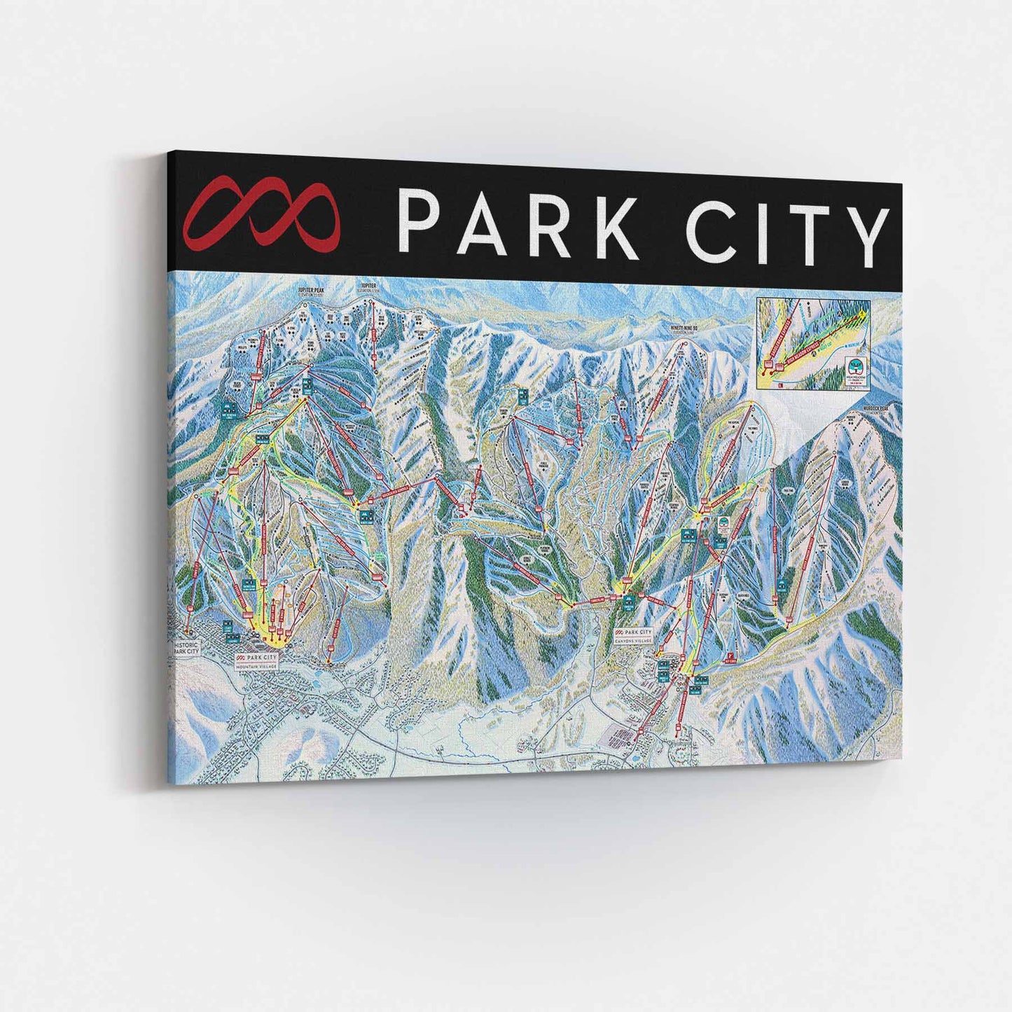 Park City Ski Resort Trail Map Poster