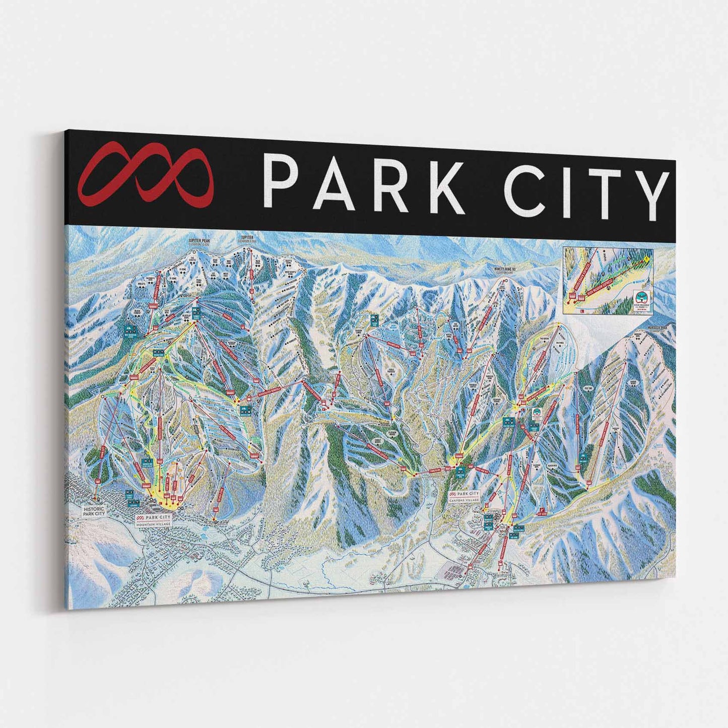Park City Ski Resort Trail Map Poster