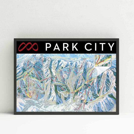 Park City Ski Resort Trail Map Poster