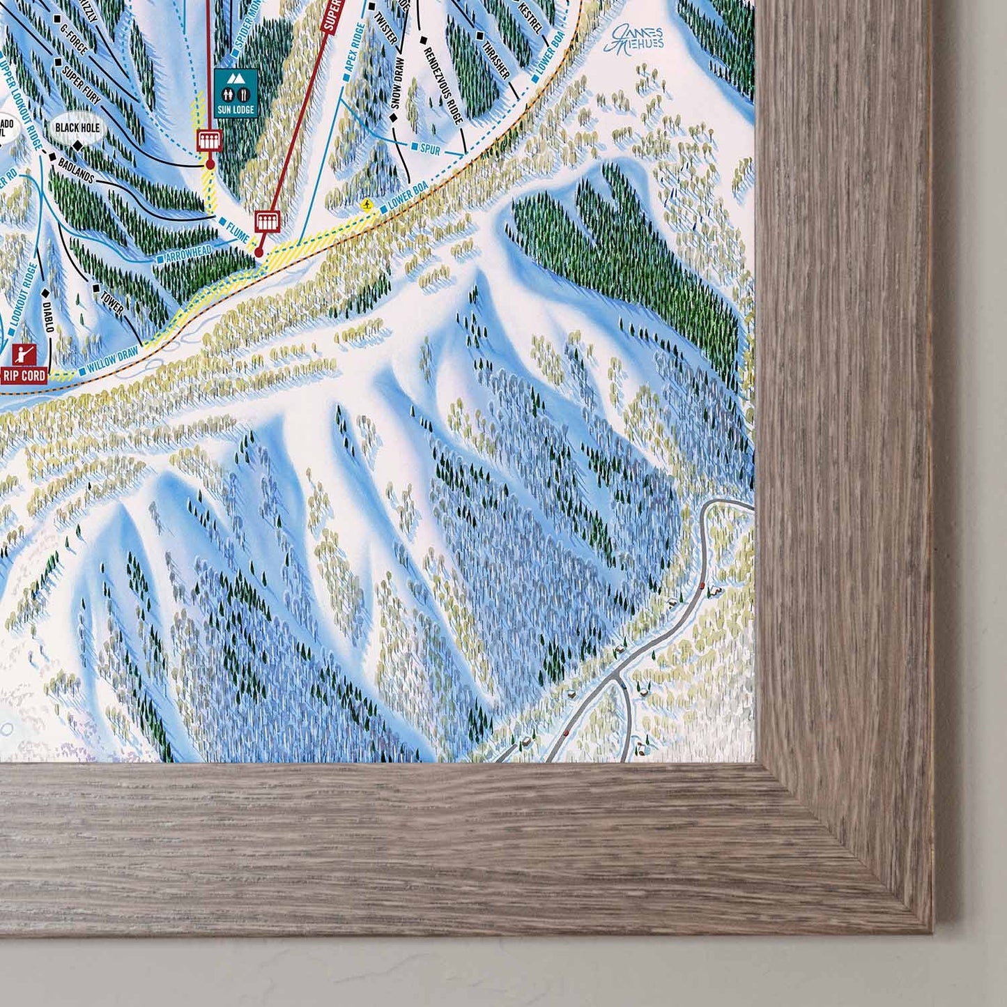 Park City Ski Resort Trail Map Poster