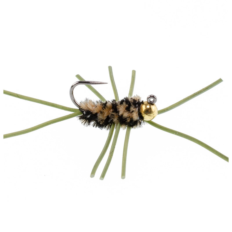 Load image into Gallery viewer, Tungsten Bead Jigged Pat's Rubber Legs Nymph Assortment Euro Fly Fishing Flies - Trout and Bass Wet Fly Pattern - 12 Flies Hook Size 10
