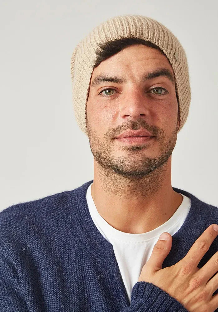 Load image into Gallery viewer, Textured Alpaca Beanie Hat
