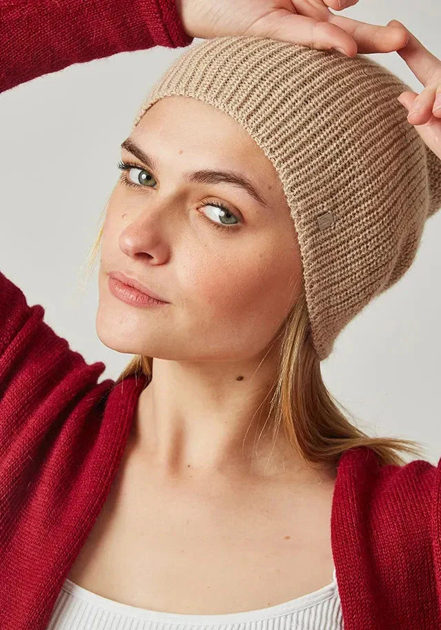 Load image into Gallery viewer, Textured Alpaca Beanie Hat
