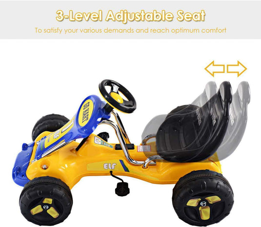 Pedal-Powered Go Kart for Boys & Girls - 4 Wheel Ride On Car for Endless Fun!