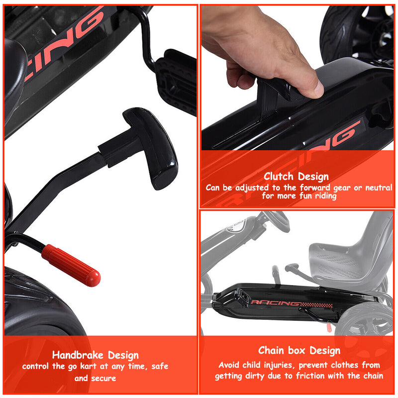 Load image into Gallery viewer, Pedal-Powered Go Kart for Kids - 4 Wheel Racer Stealth - Perfect Christmas Gift
