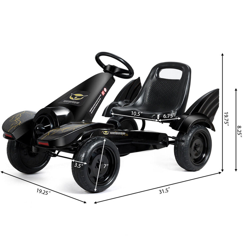 Load image into Gallery viewer, Pedal Powered Go Kart for Kids with Clutch &amp; Hand Brake - 4 Wheel Racer Toy
