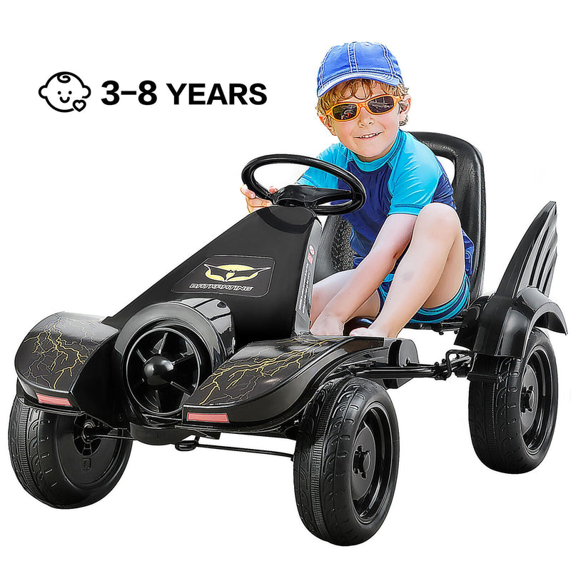 Load image into Gallery viewer, Pedal Powered Go Kart for Kids with Clutch &amp; Hand Brake - 4 Wheel Racer Toy
