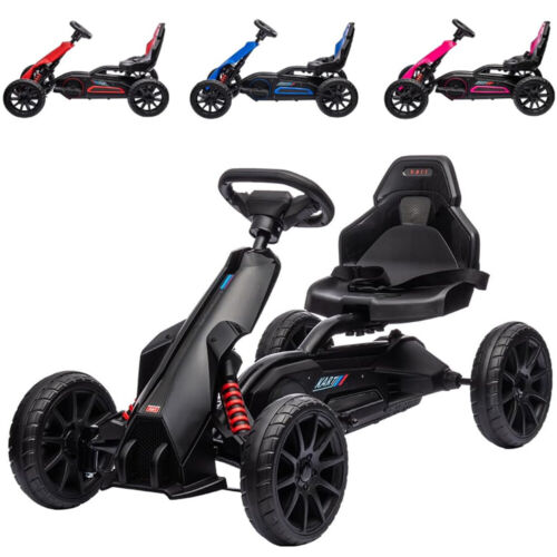 Load image into Gallery viewer, Pedal-Powered Go Kart for Kids with Safety Belt - Outdoor 4-Wheel Racer Toy
