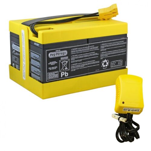 Peg Perego 24V Yellow Battery and Charger Set [IAKB0522YEL-KIT]