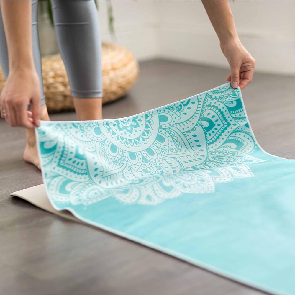 Yoga Mat Towel - Mandala Turquoise