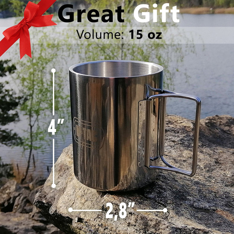 Load image into Gallery viewer, M-Tac Thermo Mug with Folding Handle 15oz
