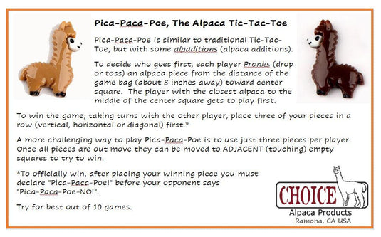 Pica Paca Poe - Alpaca Tic-Tac-Toe Game
