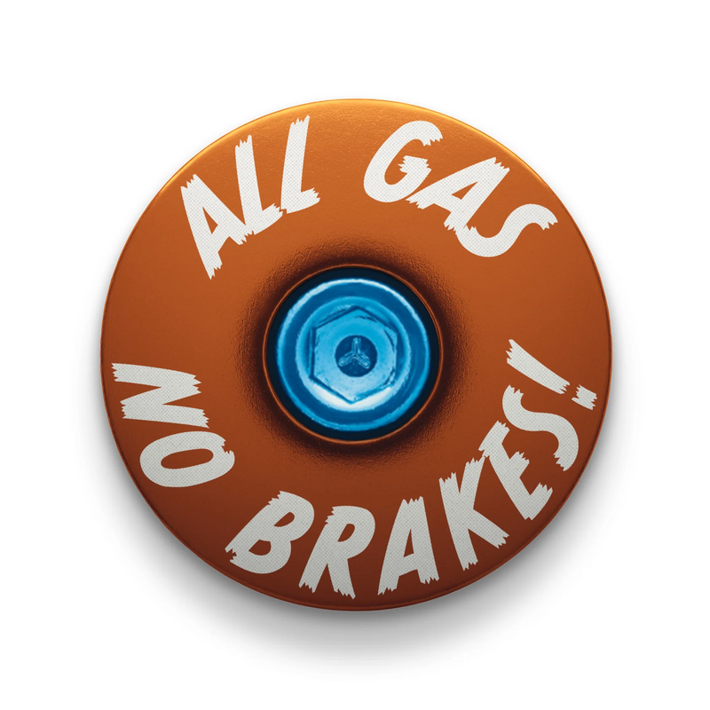 Load image into Gallery viewer, All Gas No Brakes - Custom Bike Headset Cap
