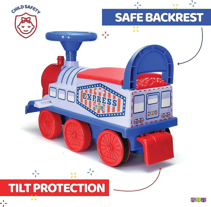 Load image into Gallery viewer, Play22 Electric Ride On Train Set with Tracks - Interactive Toy Train for Kids
