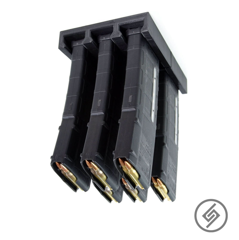Load image into Gallery viewer, AR-15 PMAG Top-Load Wall Storage Rack (3 Mag Capacity)
