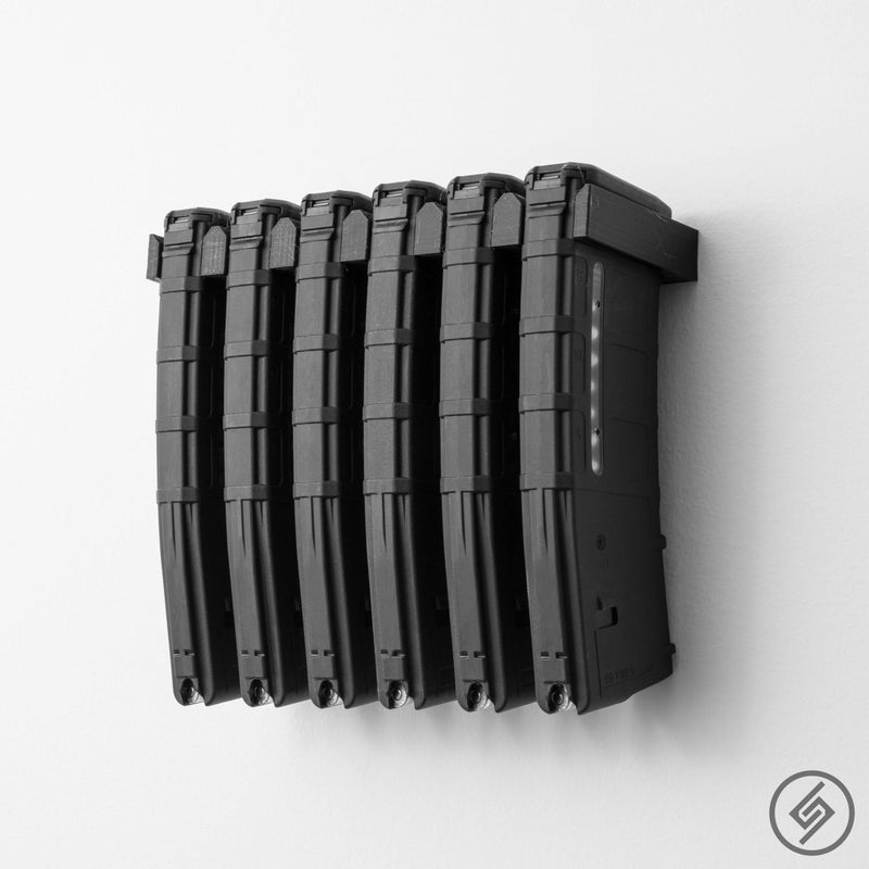 Load image into Gallery viewer, AR-15 PMAG Wall Storage Rack (6 Mag Capacity)
