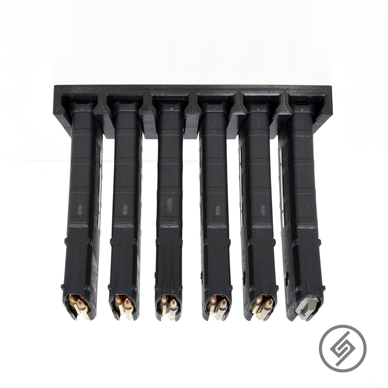 Load image into Gallery viewer, AR-15 PMAG Top-Load Wall Storage Rack (6 Mag Capacity)
