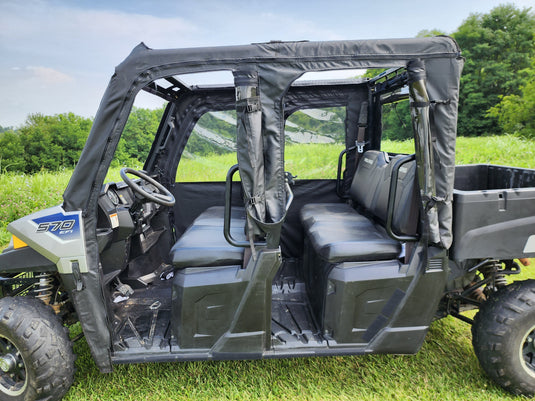 Polaris Ranger Crew 570 Mid Size - 4 Passenger - BLACK - Full Cab Enclosure for Hard Windshield