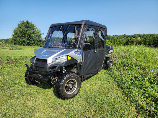 Polaris Ranger Crew 570 Mid Size - 4 Passenger - BLACK - Full Cab Enclosure for Hard Windshield