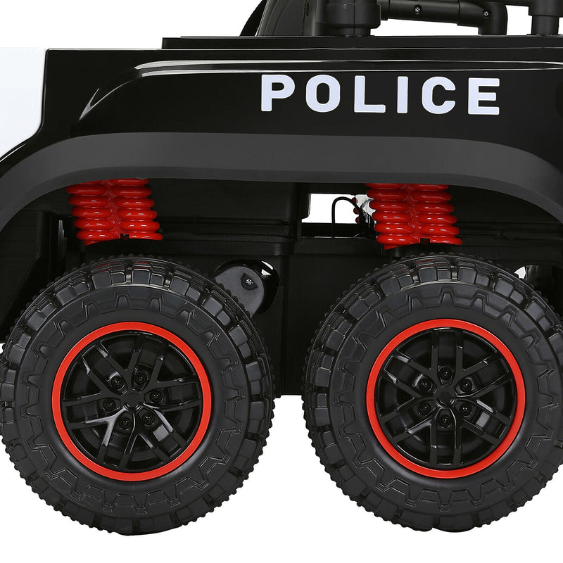Load image into Gallery viewer, Police Car Truck for Kids with 12V Battery, 6 Wheels, LED Lights, Intercom, Siren, and Remote Control
