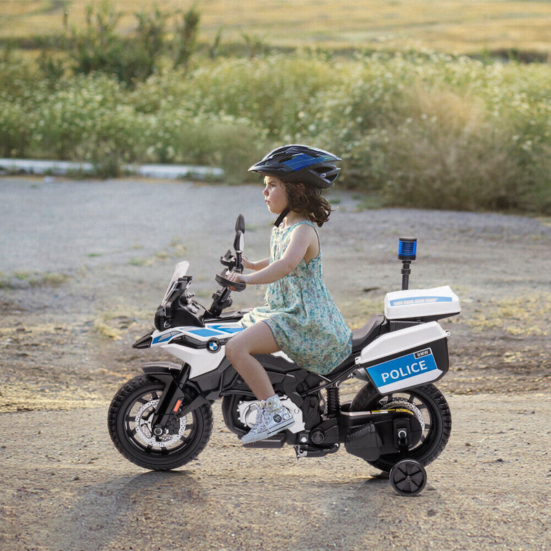 Load image into Gallery viewer, Police Motorcycle 4-Wheel Ride-On for Kids with Headlight and Warning Lights - 12V
