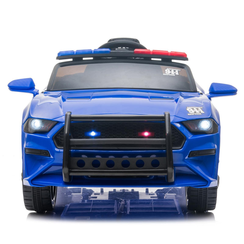 Load image into Gallery viewer, Police Ride On Car for Kids 3-7 Years with 3 Speeds and Remote Control - Blue
