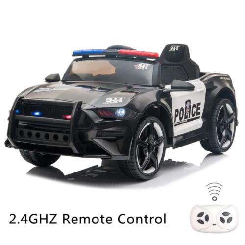 Load image into Gallery viewer, Police Sports Car for Kids with 2.4GHz Remote Control and LED Lights - 12V Ride-On Toy
