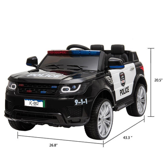 Police SUV 12V Electric Ride-On Car for Kids with Adjustable Speed and Remote Control