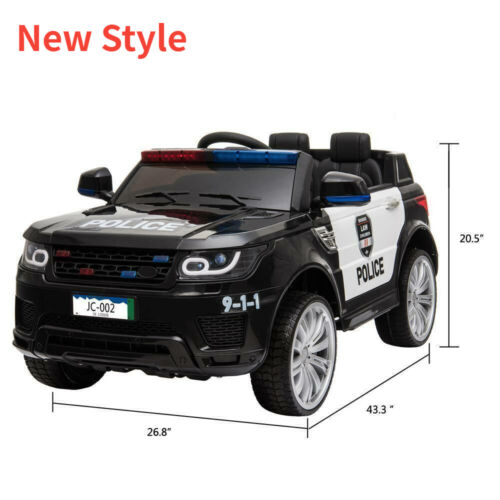 Police SUV 12V Electric Ride-On Car with Remote Control, LED Lights, and Music for Kids