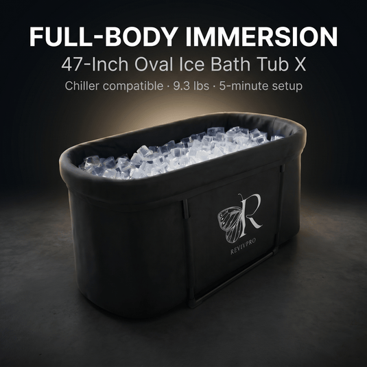 Portable Oval Ice Bath Tub X with Extra Length - Water Chiller Compatible Cold Plunge